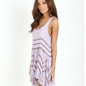 Free People Voile Lilac Lavender Slip Dress Tunic Top Size XS